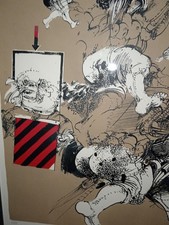 litografia su carta color ocra o marrone chiaro, Vladimir Velickovic, 87/99 1967