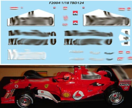Decals per ferrari f1 - 1/18,