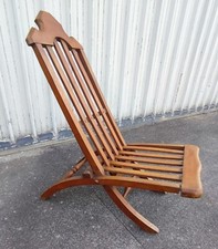 VECCHIA SEDIA IN LEGNO  PIEGHEVOLE VINTAGE 