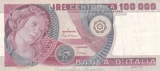 Repubblica Italiana - 100.000 / 100000 Lire Botticelli 1982 N.C.