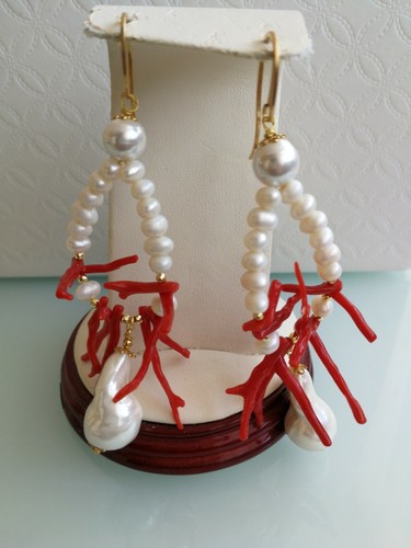 Orecchini corallo rosso