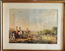 Quadro Litografia inglese India colonie caccia 1800 animali orientalismo stampa