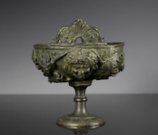 Ciotola romana Grand Tour 1840 Bacco bronzo ciotola vino antica