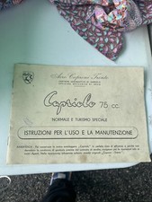 AERO CAPRONI TRENTO CAPRIOLO 75cc. LIBRETTO MANUALE USO E MANUTENZIONE 