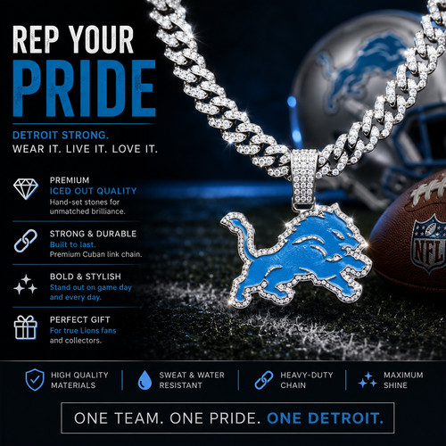 Ciondolo logo detroit - ciondolo, lions