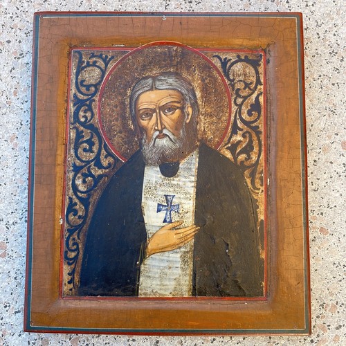 Alte ikone heiliger seraphim - alte,