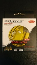 CAVO DA HDMI - VGA 1,5 METRI RISOLUZIONE 1080-1400-1600P CONNETTORE 24K MAXTECH 