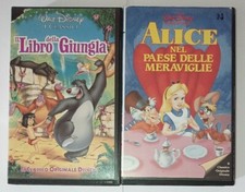 Vhs Disney Alice Nel Paese Delle Meraviglie 1984 + Il Libro Della Giungla 1993