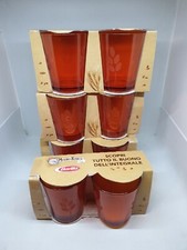 MULINO BIANCO SET 2 BICCHIERI IN VETRO CM. 10 BARILLA INTEGRALE ROSSI 
