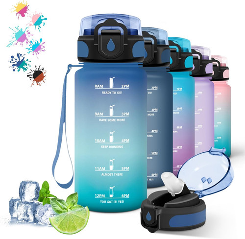 Borraccia 500ml con cannuccia - borraccia,