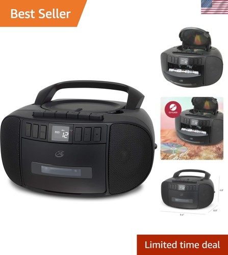 Versatile black boombox - black, radio