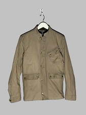 Barbour Uomo Commander Giacca Cotone Cerato Cappotto Marrone Harrington