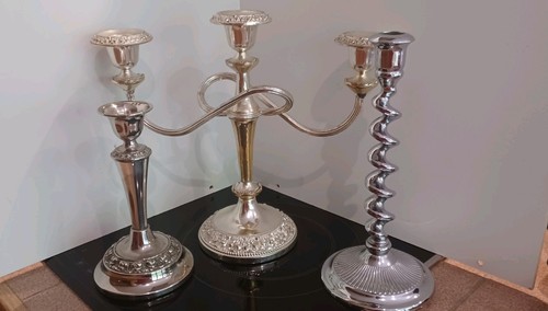 Candelabro vintage placcato