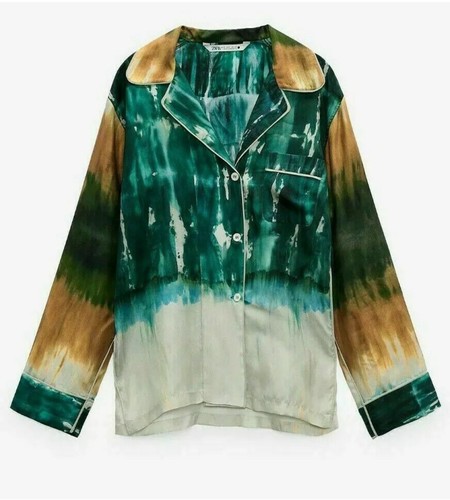 Zara camicia seta tie - camicia,