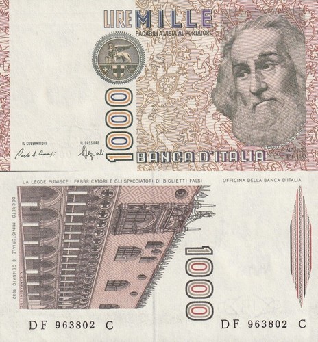 Italy 1000 lire 1982 109 - p,