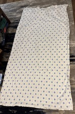 King tg. Lenzuolo in flanella, pois blu e bianchi, con federe abbinate, usato