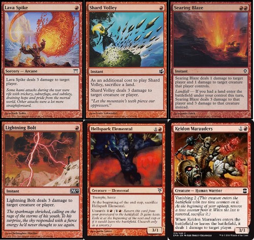 Mazzo mono red burn lava - burn,