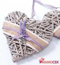 CUORE Decorativo vimini grigio