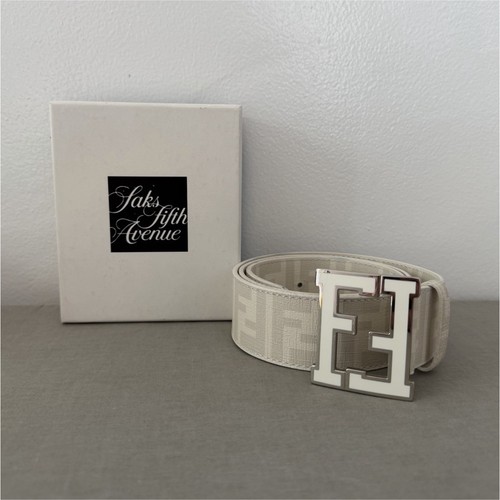 Cintura uomo fendi bianca - cintura,