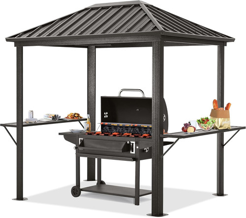 6x8 hardtop bbq gazebo - bbq, with