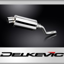 Suzuki DR350 1990-1999 Kit tanica silenziatore scarico inox ovale 225 mm