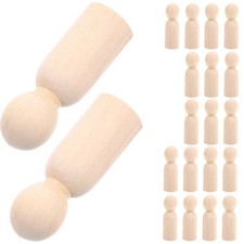  20 pezzi in legno bambola bambola piolo in legno bambole non dipinte bambole