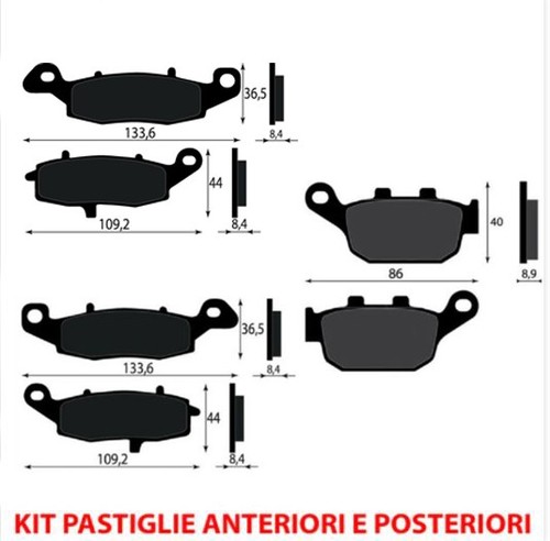 Kit pastiglie freno - kit,