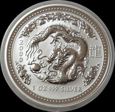 2000 SILVER AUSTRALIA $1 LUNAR