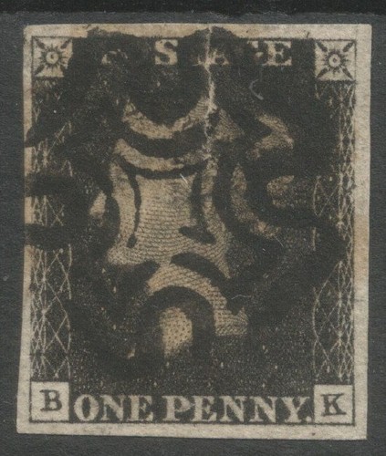 1840 penny black - penny, 4