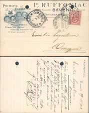 BAVENO RUFFONI FABBRICA FERRI DA CALZE -CARTOLINA PUBBLICITARIA PRIMI 900-64050