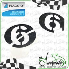 ADESIVO NUMERO 6 CARENA COFANO LATERALE STEMMA PER VESPA SEI GIORNI 300 GTV GTS