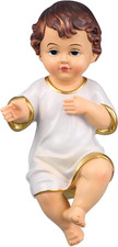 Statuina in Resina Gesù Bambino Gesù Statua Ornamento Religioso Bambino Resina F
