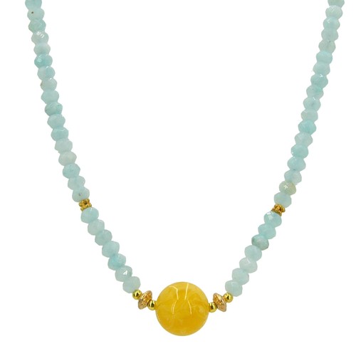 Collana larimar ambra - collana,