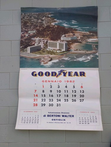 Antico calendario goodyear - calendario,