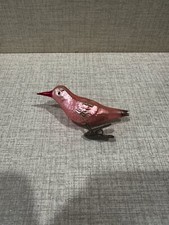 DECORAZIONE Albero Di Natale UCCELLO VINTAGE clip vetro