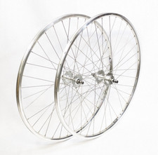 Set ruote per ruote Singlespeed, Fixie 28 pollici argento lucido FlipFlop