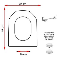 SEDILE COPRIWATER COMPATIBILE IDEAL STANDARD ABSOLUTE CLASSIC (S01) BIANCO