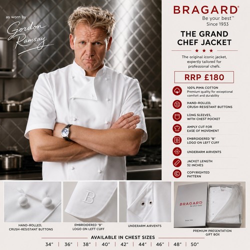 Bragard grand chef giacca uomo - grand,