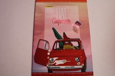 L68-FOLDER  FIAT  CINQUECENTO 500 FRANCOBOLLO ITALIA  REPUBBLICA AUTO ROSSO