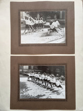 2 Foto Scherma Bambini Schermitori Spada Affondo Sport Vintage