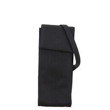 Prada Mini Borsa a Tracolla Triangolo Logo Placca Nylon Nero Vintage Autentica