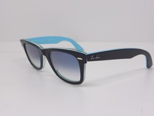 Ray-Ban Wayfarer RB 2140 1001/3F 47 Black Light Blue w/Blue Gradient lens RayBan