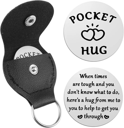 Pocket hug token stainless - hug, token,