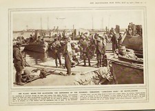 1916 WWI WW1 Stampa Casi Di Imbarco Per Barelle Da Motore Leggero R.A.M.C