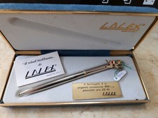 PENNA LALEX  NICHEL italia 90 A SFERA FERMAGLIO ARGENTO MASSICCIO 925 ORO 22KT  