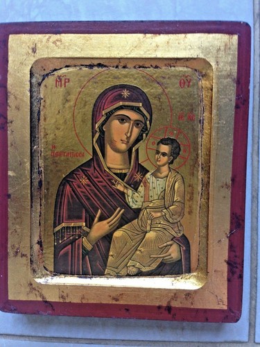 Quadro legno madonna con - in,