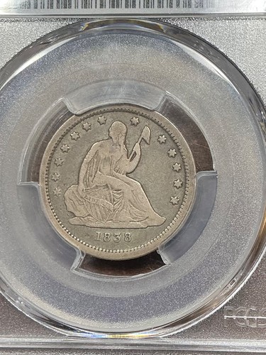 Pcgs f15 1838 - seduto, liberty