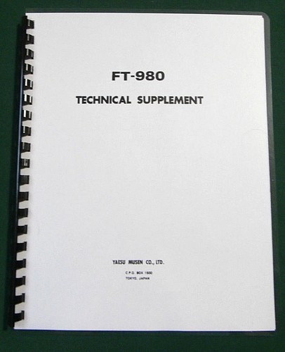 Yaesu 980 supplemento - yaesu, ft-980