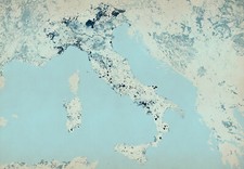 Mappa decorativa italia carta - decorativa,