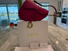 Dior Saddle Bag Fuchsia Medium